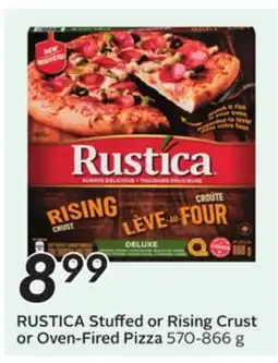 Sobeys RUSTICA Stuffed or Rising Crust or Oven-Fired Pizza offer