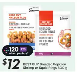 Sobeys BEST BUY Breaded Popcorn Shrimp or Squid Rings offer