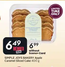 Sobeys SIMPLE JOYS BAKERY Apple Caramel Sliced Cake offer