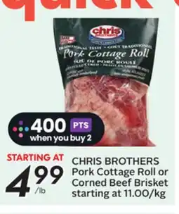 Sobeys CHRIS BROTHERS Pork Cottage Roll or Corned Beef Brisket offer