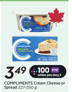 Sobeys COMPLIMENTS Cream Cheese or Spread offer