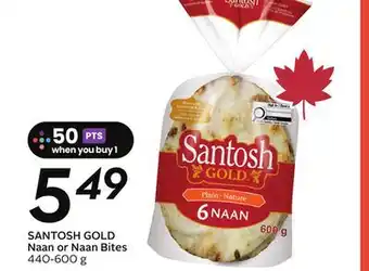 Sobeys SANTOSH GOLD Naan or Naan Bites offer