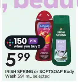 Sobeys IRISH SPRING or SOFTSOAP Body Wash offer