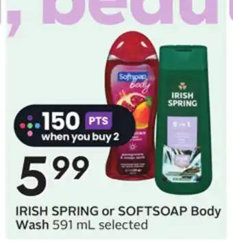 Sobeys IRISH SPRING or SOFTSOAP Body Wash offer