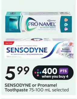 Sobeys SENSODYNE or Pronamel Toothpaste offer