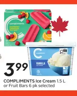 Sobeys COMPLIMENTS Ice Cream offer