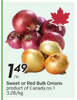 Sobeys Sweet or Red Bulk Onions offer