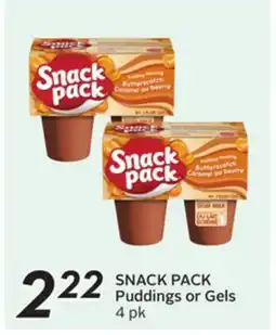 Sobeys SNACK PACK Puddings or Gels offer