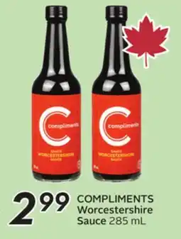 Sobeys COMPLIMENTS Worcestershire Sauce offer
