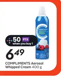 Sobeys COMPLIMENTS Aerosol Whipped Cream offer