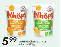 Sobeys WHISPS Cheese Crisps offer