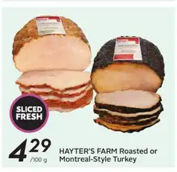 Sobeys HAYTER'S FARM Roasted or Montreal-Style Turkey offer