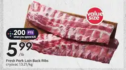 Sobeys Fresh Pork Loin Back Ribs offer