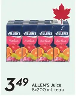 Sobeys ALLEN'S Juice offer