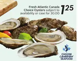 Sobeys Fresh Atlantic Canada Choice Oysters offer