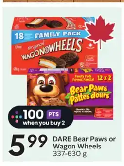 Sobeys DARE Bear Paws or Wagon Wheels offer
