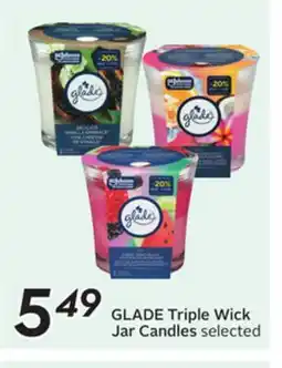 Sobeys GLADE Triple Wick Jar Candles offer
