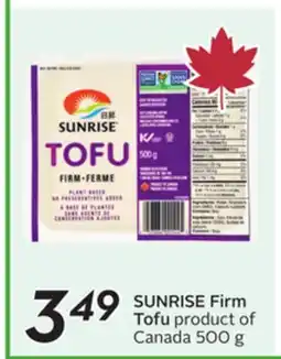 Sobeys SUNRISE Firm Tofu offer