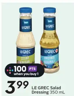 Sobeys LE GREC Salad Dressing offer