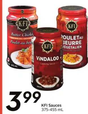 Sobeys KFI Sauces offer