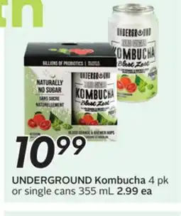 Sobeys UNDERGROUND Kombucha offer