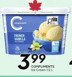 Sobeys COMPLIMENTS Ice Cream - Apple Fest offer