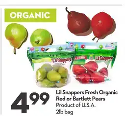 Longo's Fresh Organic Red or Bartlett Pears offer