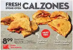 Longo's Vegetarian Calzone Italian Sausage and Peppers offer