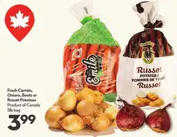 Longo's Fresh Carrots, Onions, Beets or Russet Potatoes offer