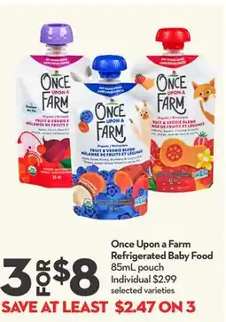 Longo's Once Upon a Farm Refrigerated Baby Food offer