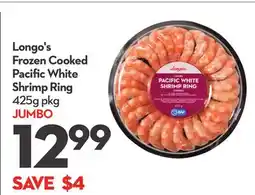 Longo's Longo's Frozen Cooked Pacific White Shrimp Ring offer