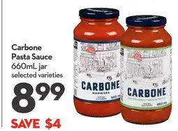Longo's Carbone Pasta Sauce offer