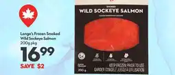 Longo's Frozen Smoked Wild Sockeye Salmon offer