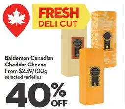 Longo's Balderson Canadian Cheddar Cheese offer