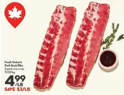 Longo's Fresh Ontario Pork Back Ribs offer
