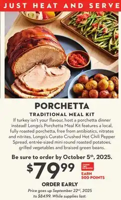 Longo's PORCHETTA offer