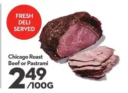 Longo's Chicago Roast Beef or Pastrami offer
