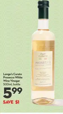 Longo's Longo's Curato Prosecco White Wine Vinegar offer