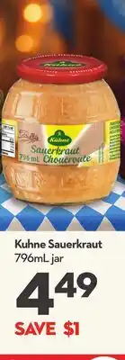 Longo's Kuhne Sauerkraut offer
