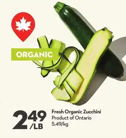 Longo's Fresh Organic Zucchini offer