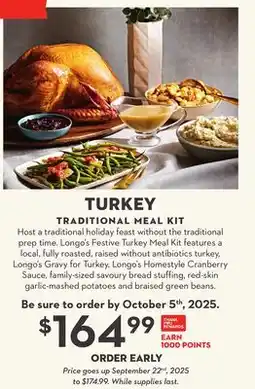 Longo's TURKEY offer