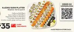 Longo's Kazoku Sushi Platter offer