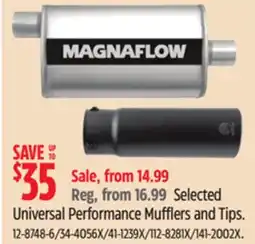 Canadian Tire Magnaflow Selected Universal Performance Mufflers and Tips offer