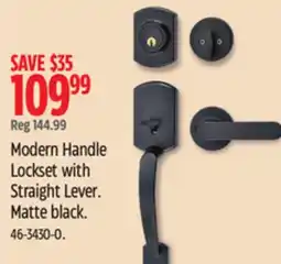 Canadian Tire Modern Handle Lockset with Straight Lever offer