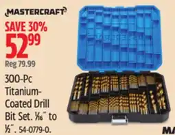 Canadian Tire Mastercraft 300-Pc Titanium- Coated Drill Bit Set offer