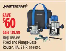 Canadian Tire Mastercraft Fixed and Plunge-Base Router offer