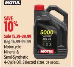 Canadian Tire Motul Motorcycle Mineral & Semi-Synthetic 4-Cycle Oil offer