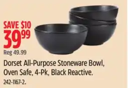 Canadian Tire Paderno Dorset All-Purpose Stoneware Bowl, Oven Safe, 4-Pk, Black Reactive offer