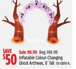 Canadian Tire Inflatable Colour-Changing Ghost Archway, 8´ Tall offer