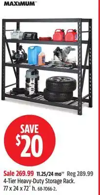 Canadian Tire Maximum 4-Tier Heavy-Duty Storage Rack. 77 x 24 x 72˝ h offer